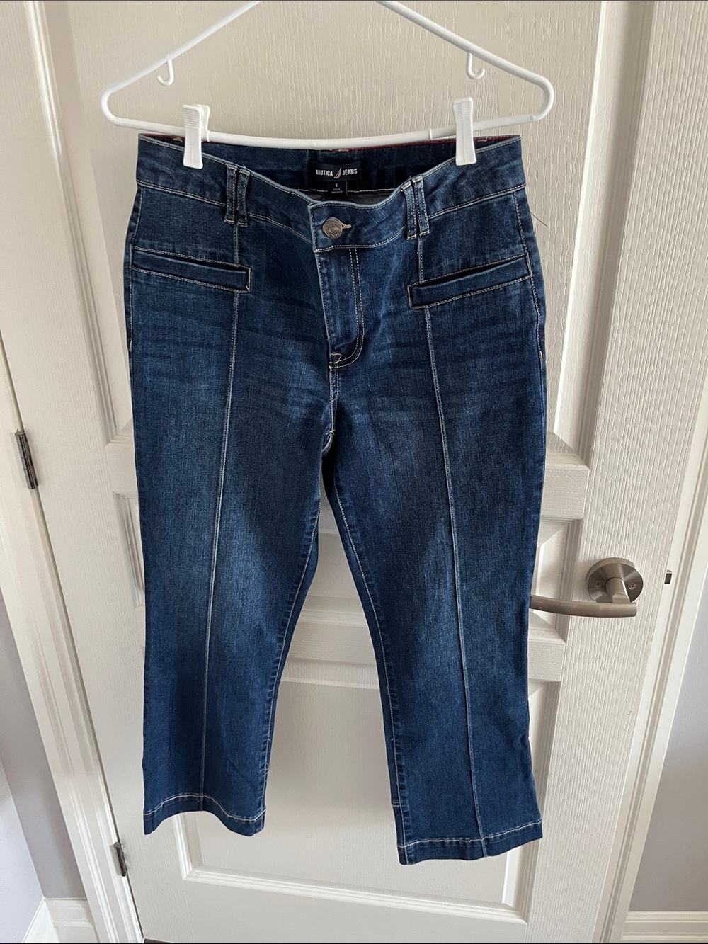 Nautica Dark Indigo Ankle Jeans with Front Crease